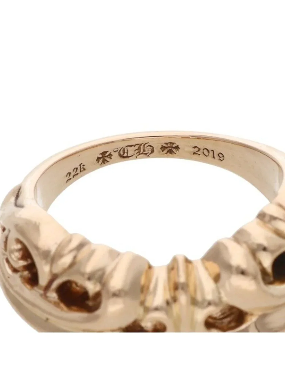 Chrome Hearts KT Half K&t Gold Ring